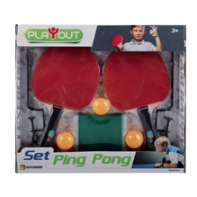 PLAY-OUT - Set Ping Pong 2 Racchette Rete e 3 Palline