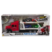 FAST WHEELS - Bisarca con 4 Auto 1:32   2 Modelli