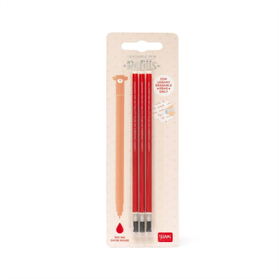 3 Pcs Erasable Pen Refills - Red