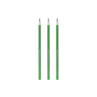 3 Pcs Erasable Pen Refills - Green