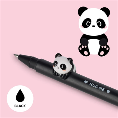 Gel Pen With Animal Decoration - Lovely Friends - Panda