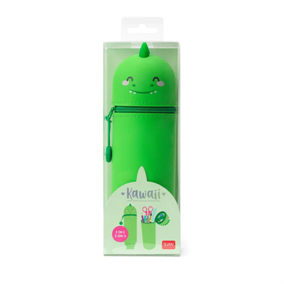 2 IN 1 SILICONE PENCIL CASE KAWAII DINO-