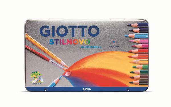 Pastelli Giotto Stilnovo Acquarell 12Pz Scatola Metallo