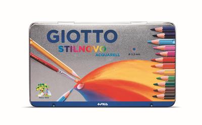 Pastelli Giotto Stilnovo Acquarell 12Pz Scatola Metallo