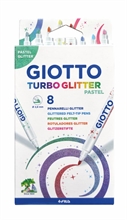 Giotto Turbo Glitter Pastel 8Pz
