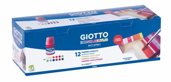 Conf 12 Flaconi Giotto Decor Acrylic 25Ml