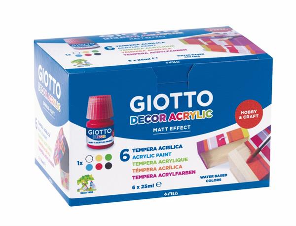 Conf 6 Flaconi Giotto Decor Acrylic 25Ml