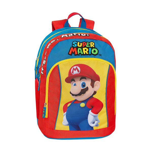 ZAINO SCUOLA ORGANIZZATO SUPERMARIO..