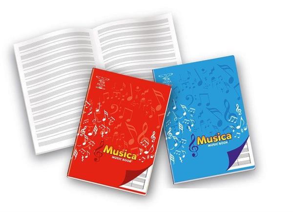 Maxi Quaderno Pm Musica Pag.64 - 12 Pentagrammi Con Intercalare