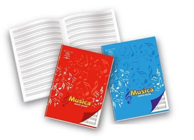 Maxi Quaderno Pm Musica Pag.64 - 12 Pentagrammi Con Intercalare