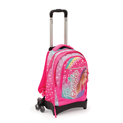 Barbie 24 Zaino Trolley 3 Ruote 2In1 Estensibile Round Smart-Cli