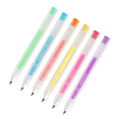 Set of 6 mini gel pens - spring is in the air - pastel colours